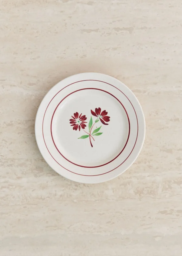 Sezane Assiettes à Dessert Anciennes, Fleuries- La Sélection Vintage