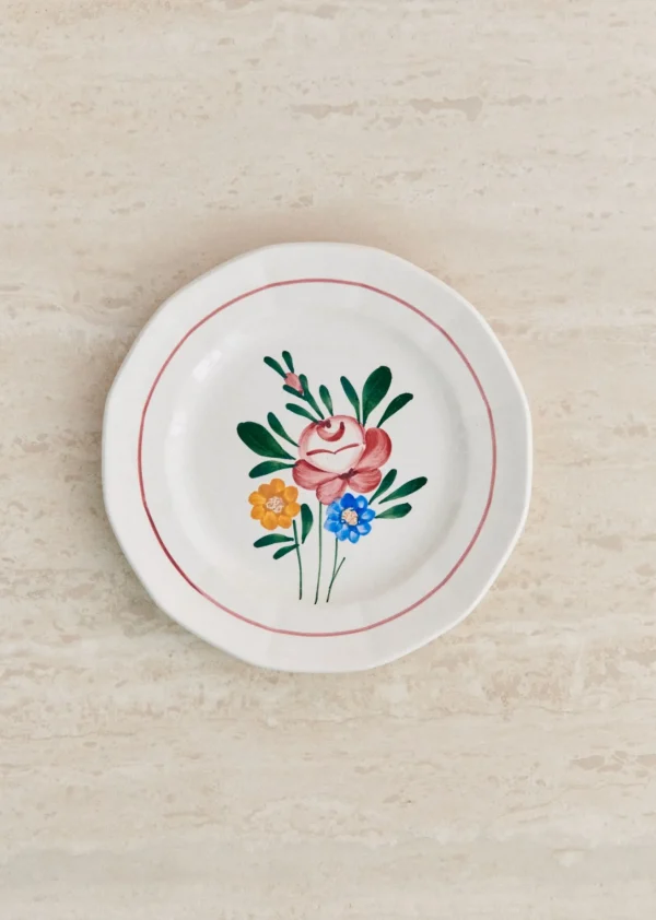 Sezane Assiettes à Dessert Anciennes, Fleurs Des Champs- La Sélection Vintage