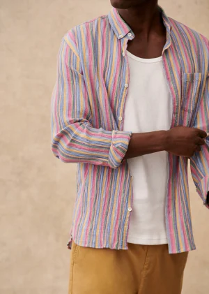 Sezane Chemise Charlie Coton Léger- Chemises rayures