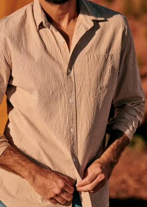 Sezane Chemise Charlie Seersucker- Chemises rayures | Chemises seersucker