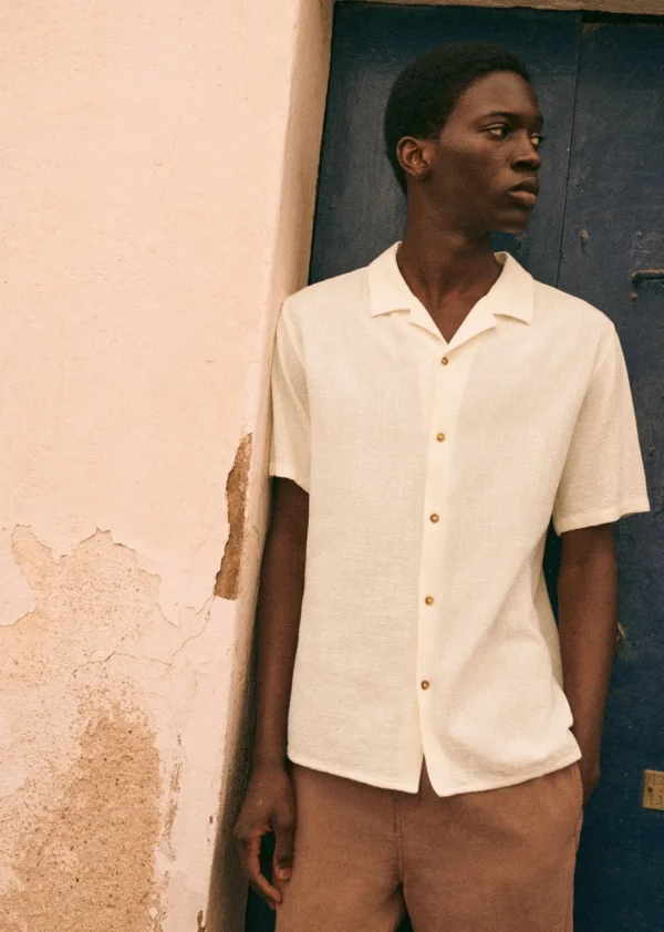 Sezane Chemise Holt Coton Lin- Chemises & Blouses | Chemises manches courtes