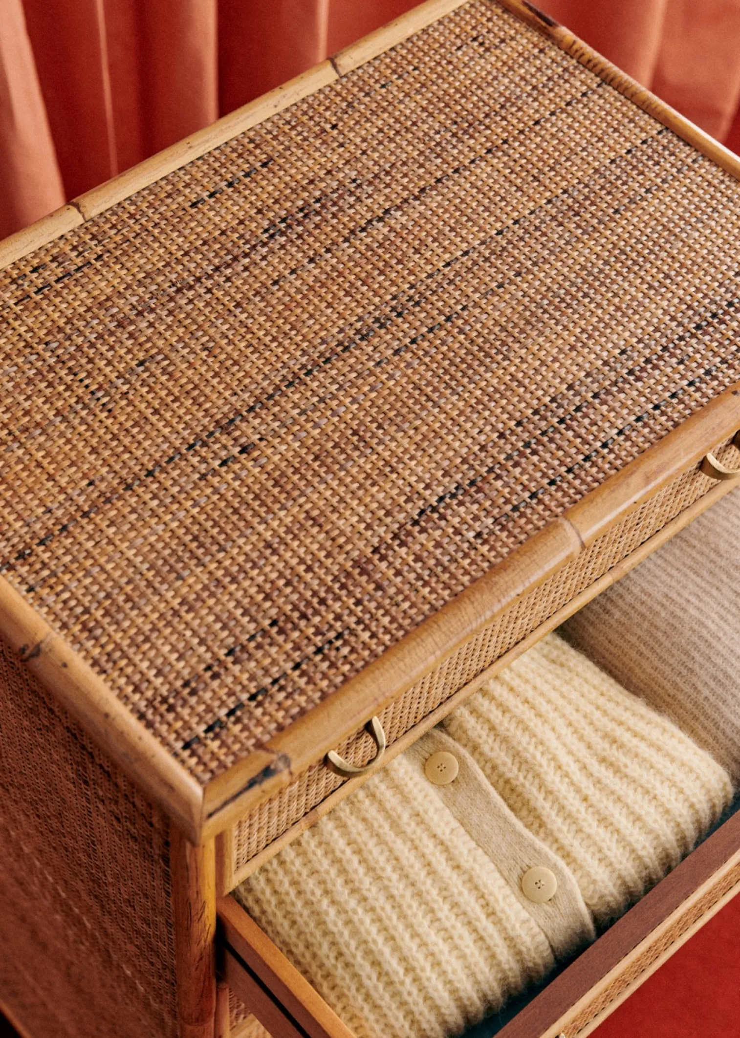 Sezane Console En Et Bambou Vintage- La Sélection Vintage