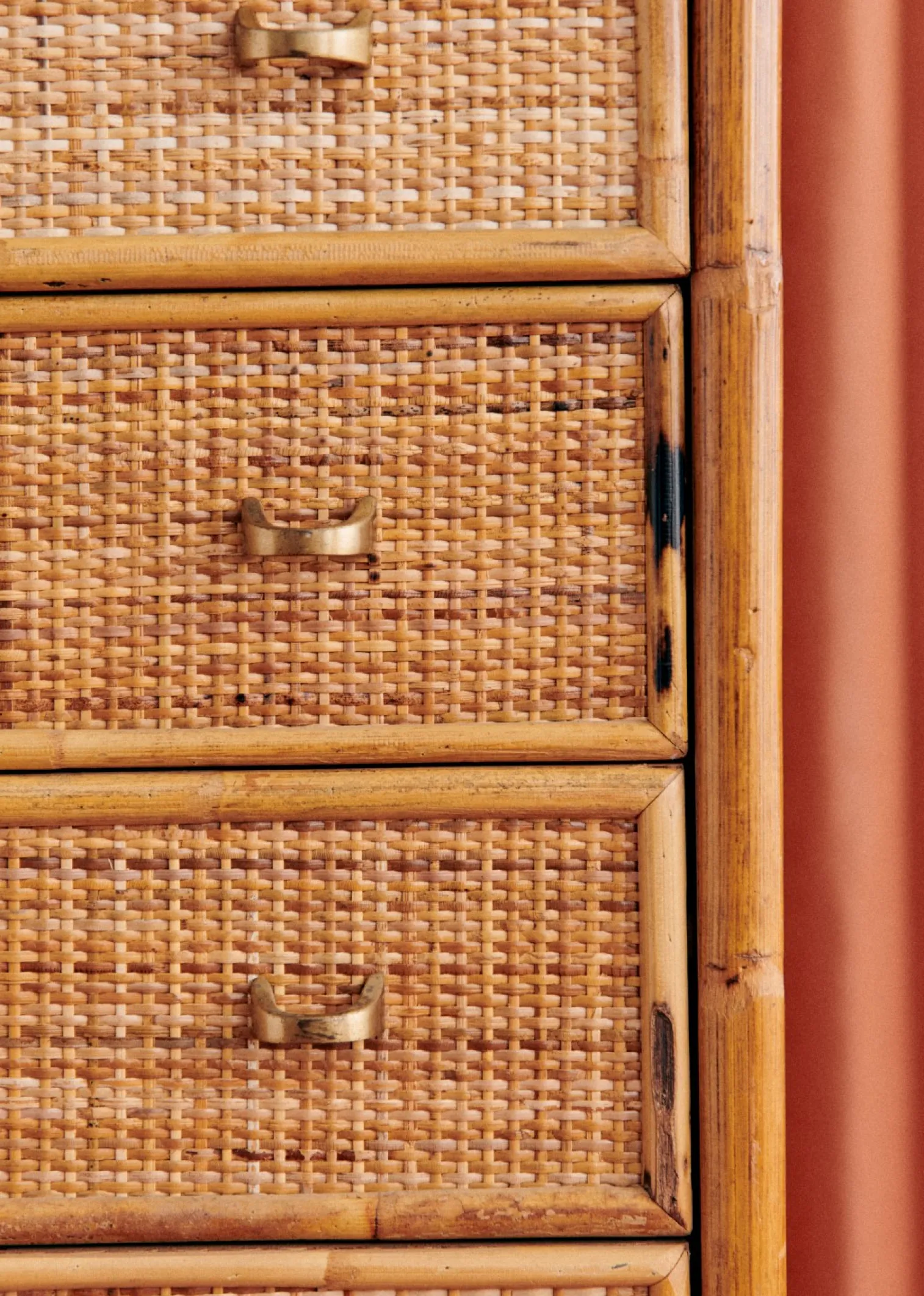 Sezane Console En Et Bambou Vintage- La Sélection Vintage