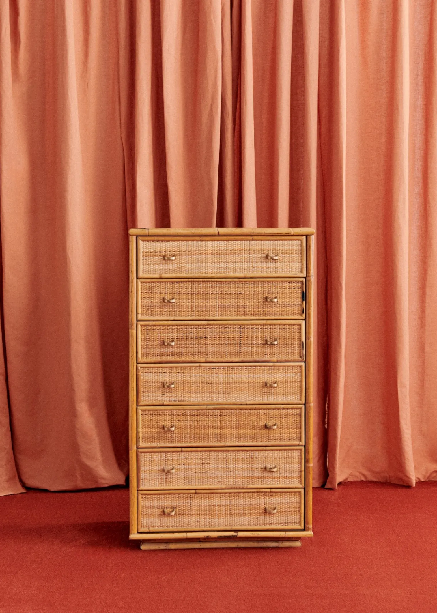 Sezane Console En Et Bambou Vintage- La Sélection Vintage