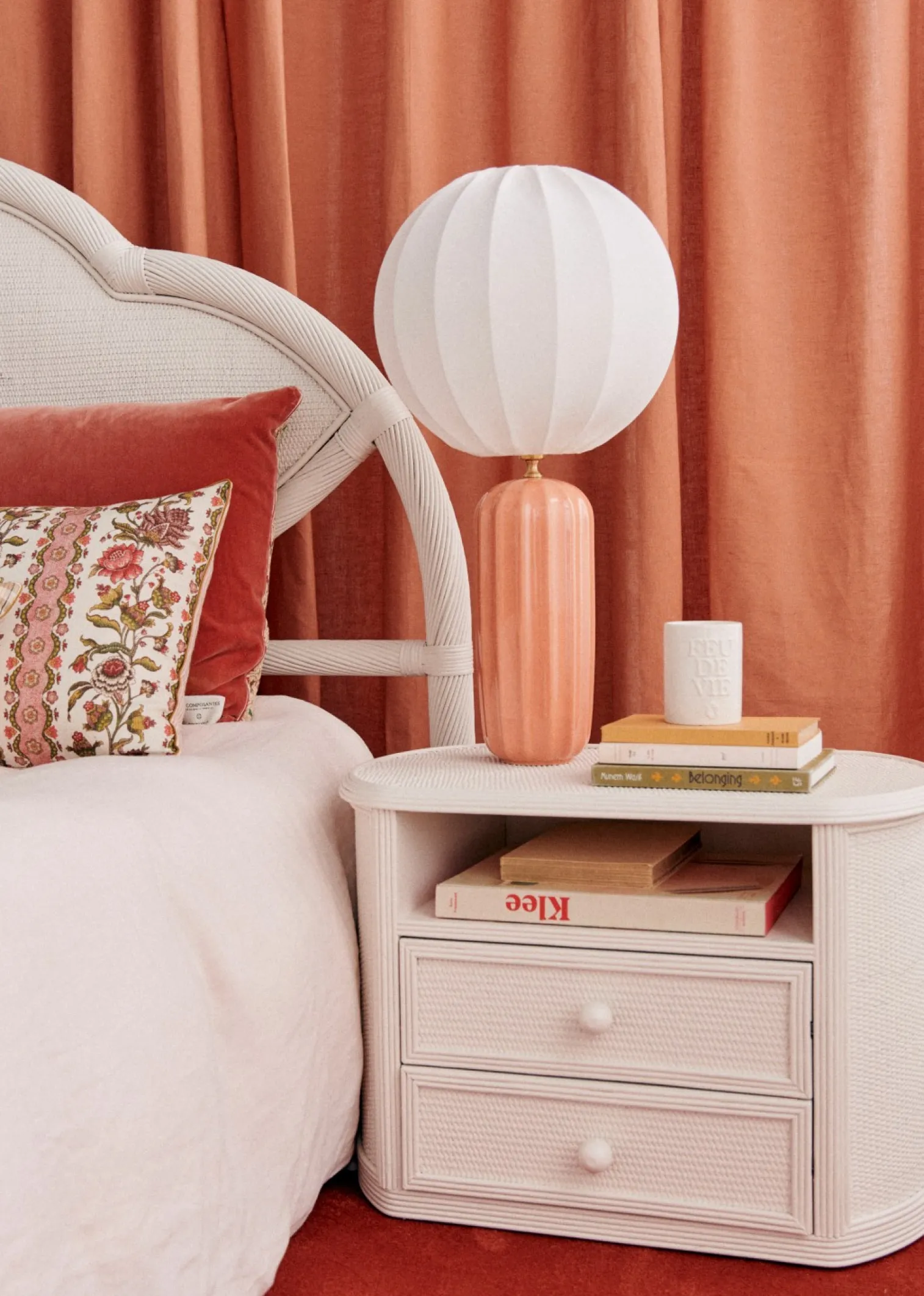 Sezane Ensemble De Chambre Vintage : Tête De Lit Et Paire De Chevets- La Sélection Vintage