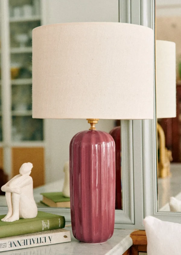 Sezane Lampe Traviata Grand Modèle - Framboise- Les Lumières