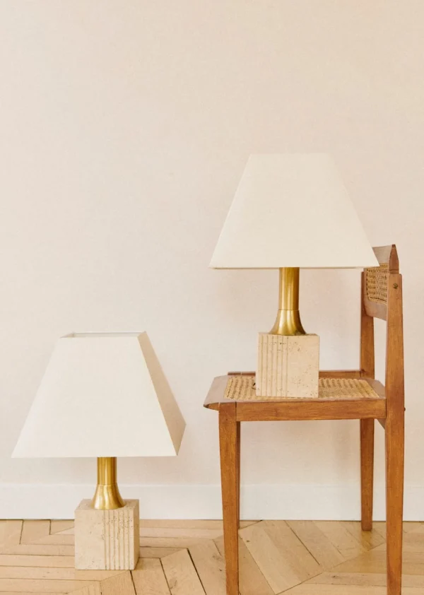Sezane Paire De Lampes Fratelli Manelli Années 1970- La Sélection Vintage