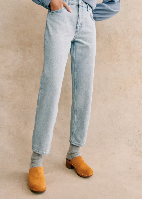 Sezane Pantalon Le Mum- Denim | Denim