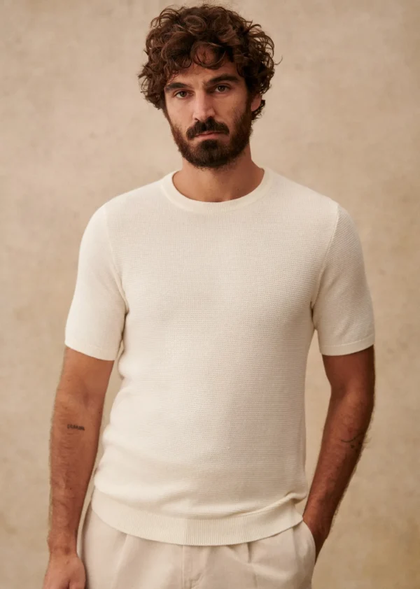 Sezane T-Shirt Maille Simeone- Maille | Pulls manches courtes