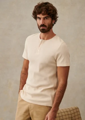 Sezane T-Shirt Toney- Col tunisien | T-shirts manches courtes