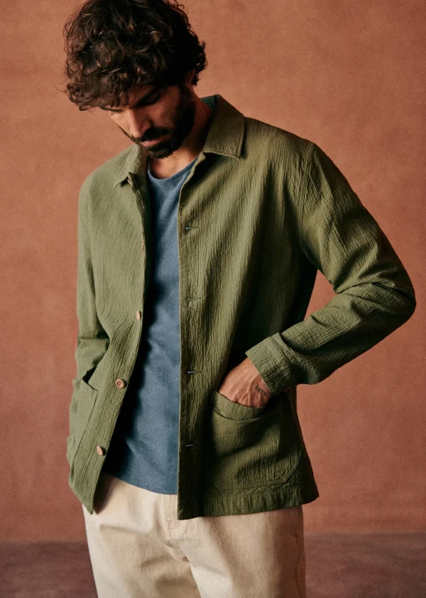 Sezane Veste Tim Coton Texturé- Vestes & Manteaux | Vestes coton